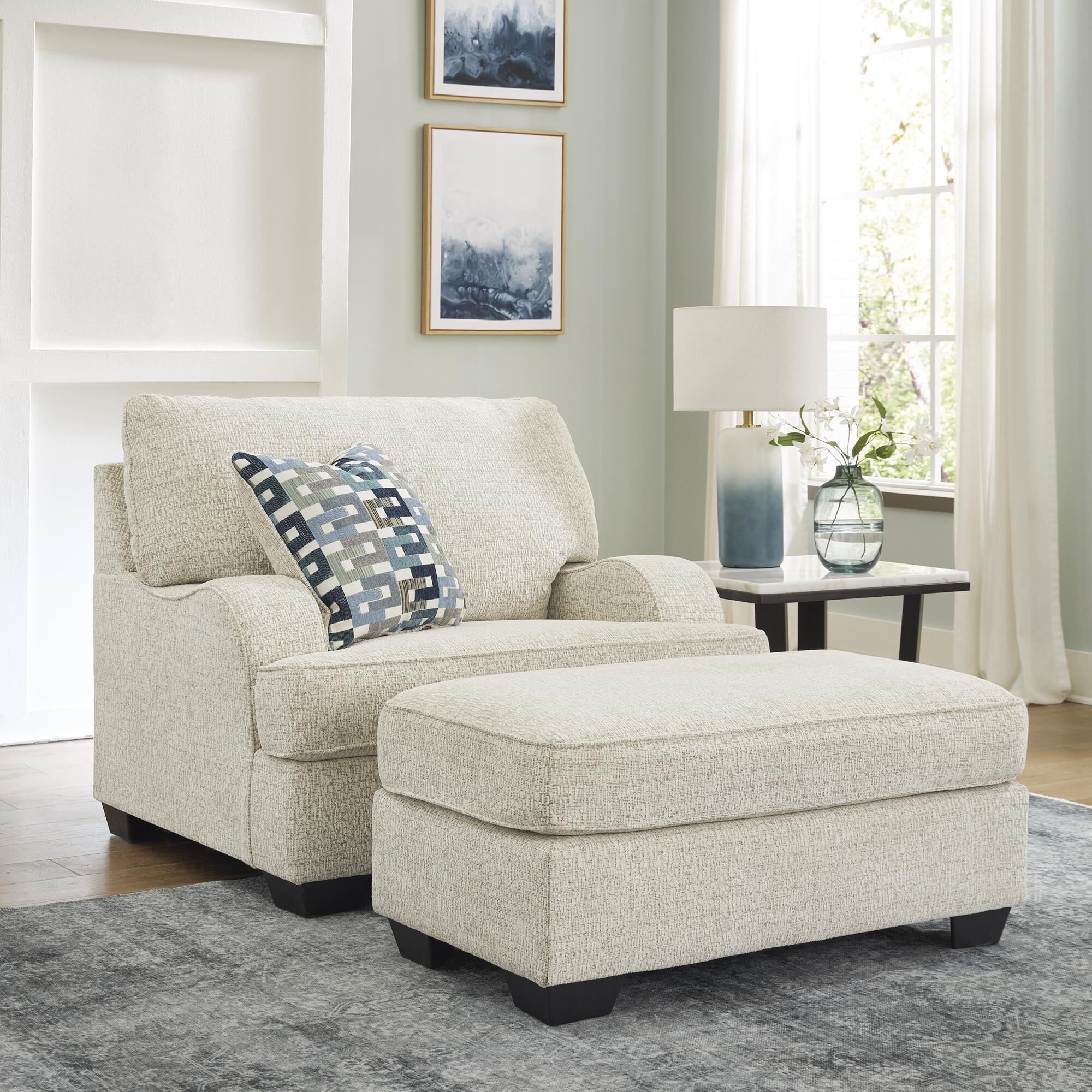 Signature Design by Ashley Valerano Oversized Chair in Parchment NFM