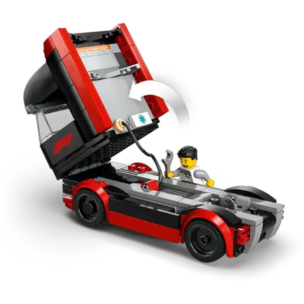 LEGO City F1 Truck with RB20 &amp; AMR24 F1 Cars, , large