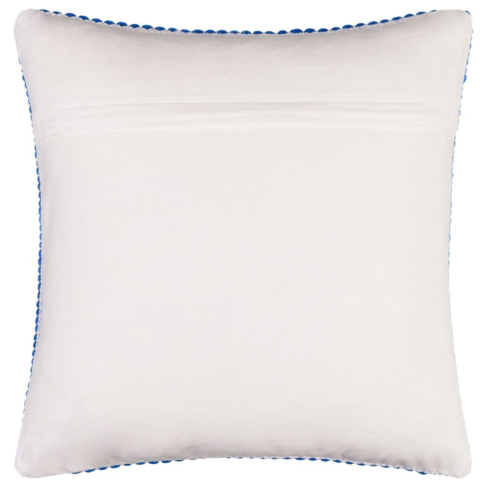Surya Chunky Grid 20&quot; Square Throw Pillow in Blue and White, , large