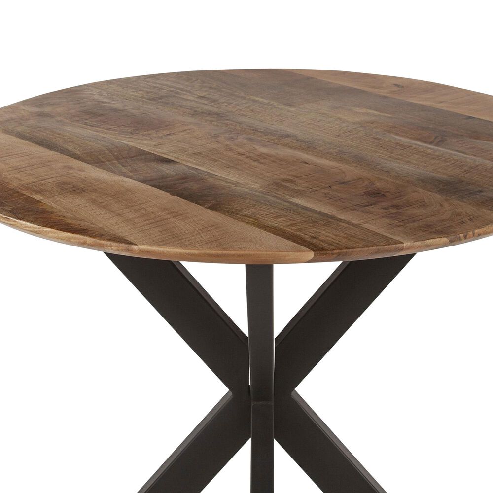 Home Trends &amp; Design New York Counter Height Table in Natural and Matte Black - Table Only, , large