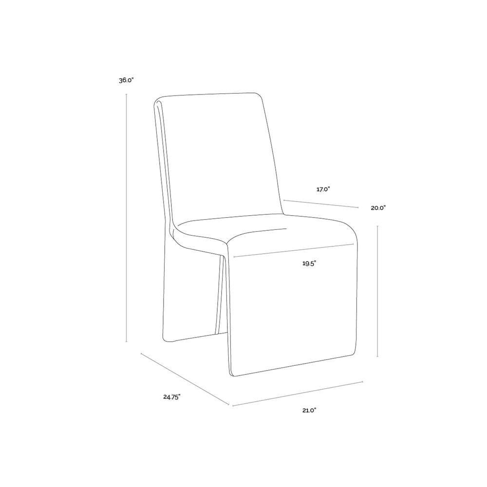 Club Collection By Sunpan Cascata Side Chair in Meg Rust, , large