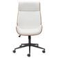 Zuo Modern Flex High Back Office Chair with White Faux Leather in Black and Walnut, , large