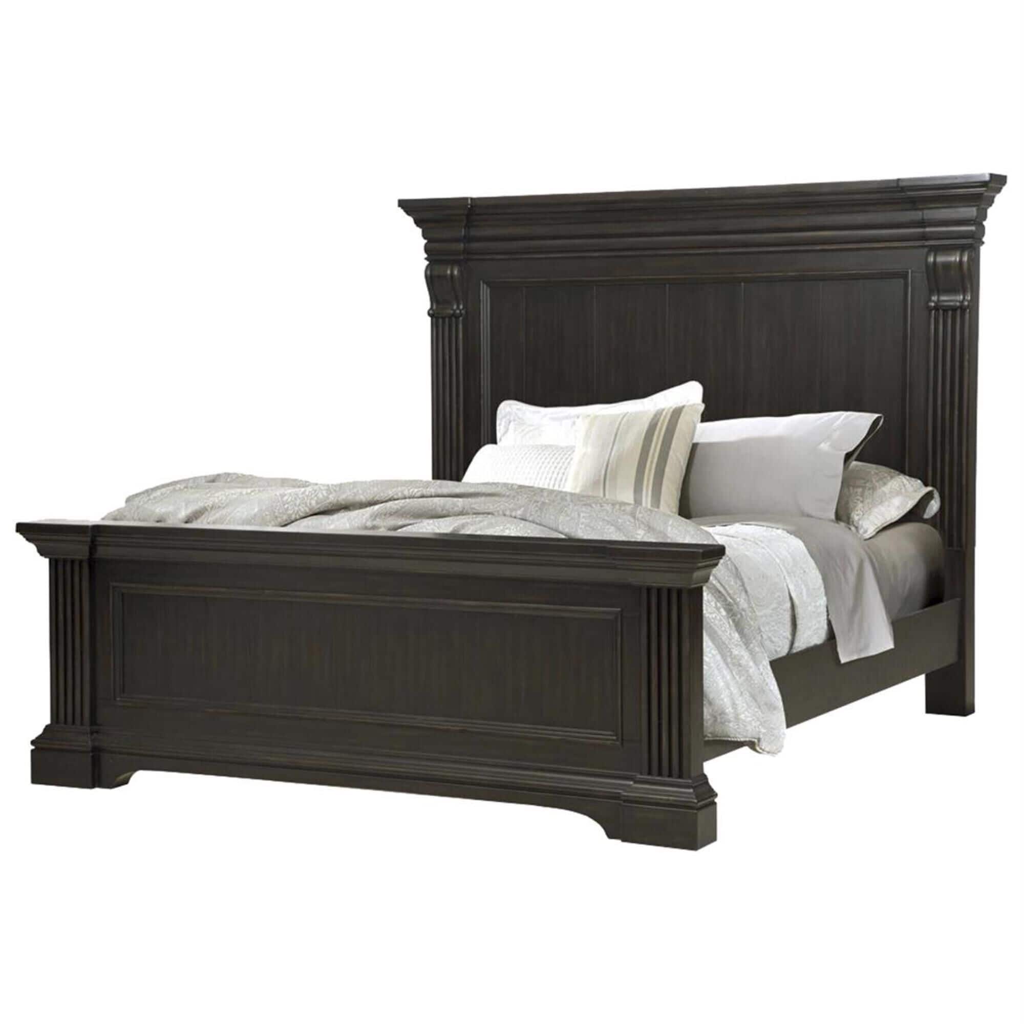 at HOME Caldwell King Panel Bed in Dark Expresso NFM