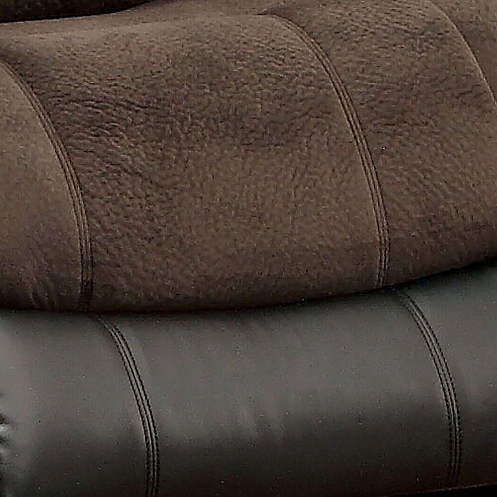 Furniture of America Engel 3-Piece Manual Reclining Living Room Set in Brown and Black, , large