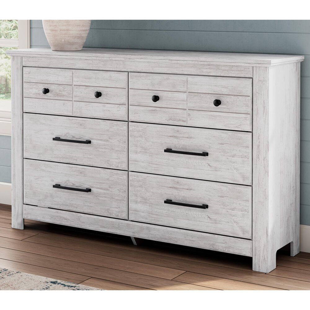 Ashley Makidern 6 Drawer Dresser Only in Whitewash, , large