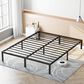 Hearth and Haven Queen Heavy Duty Metal Bed Frame in Black, , large