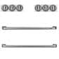Cafe Handle and Knob Kit for Electric Range in Brushed Stainless, , large