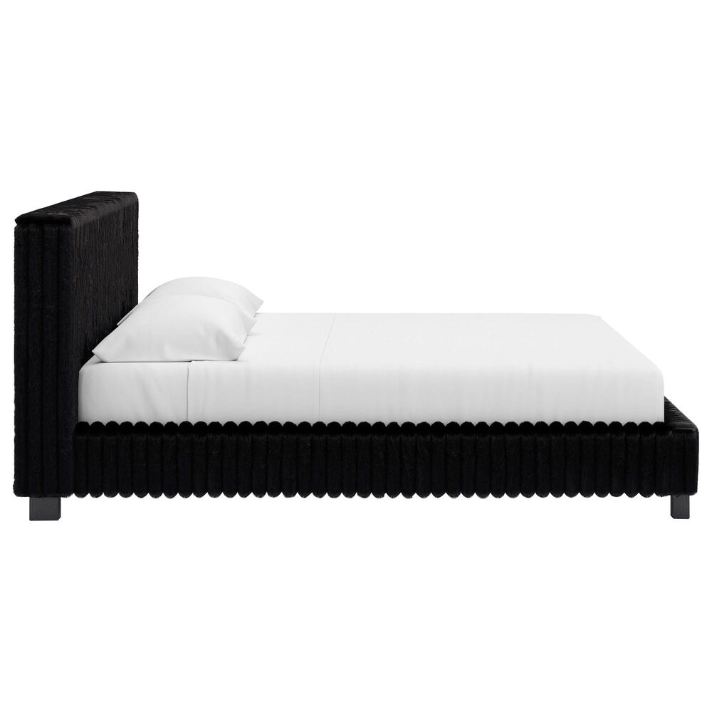 Ashley Zuraleus 4-Piece King Upholstered Platform Bedroom Set in Matte Black, , large