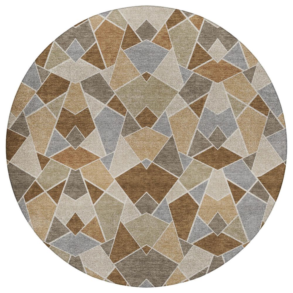 Dalyn Rug Company Kenner KN8 Chocolate 8" Round Area Rug, , large