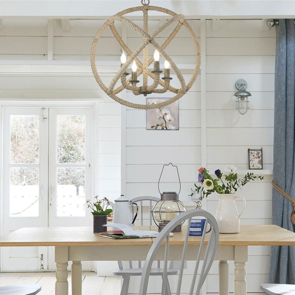 Golden Lighting Marina 4-Light Chandelier in Burnished Chestnut, , large