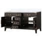 Lexora Home Laurel 60" Double Bathroom Vanity in Brown Oak with White Quartz Top and Rectangular Sinks, , large