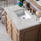 James Martin Vanities Bristol 36" Single Bathroom Vanity in Whitewashed Walnut with 3 cm Victorian Silver Quartz Top and Rectangular Sink, , large