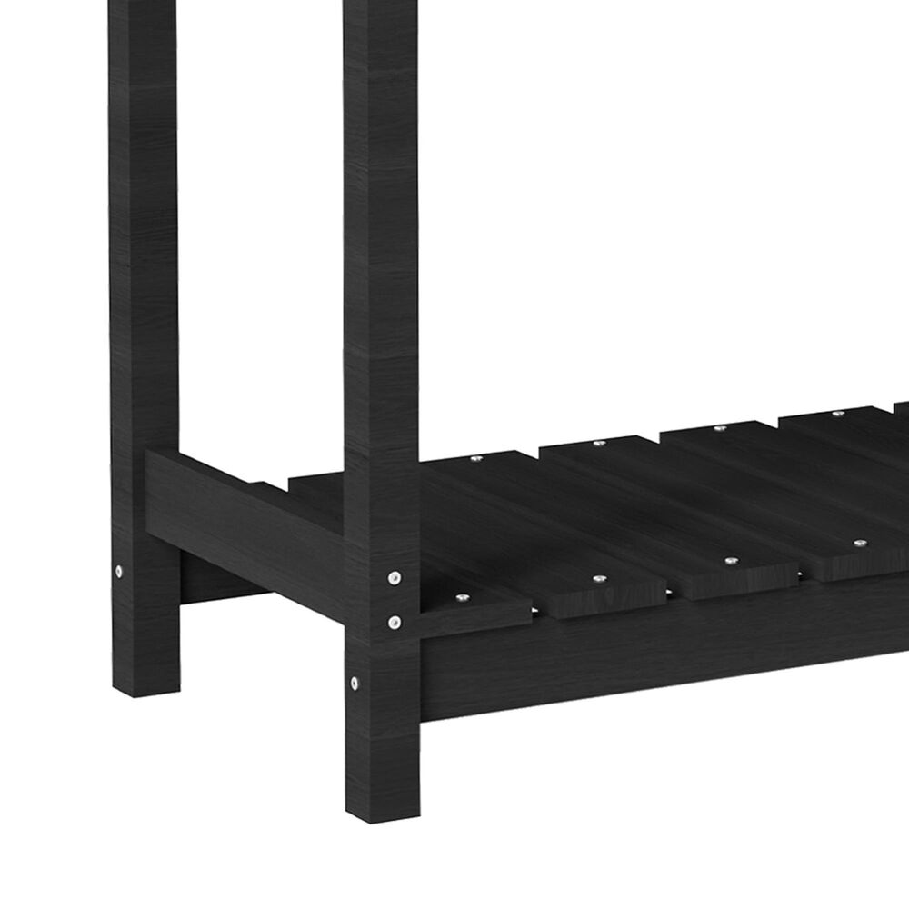 HOMLUX Outdoor Storage Potting Bench in Black, , large