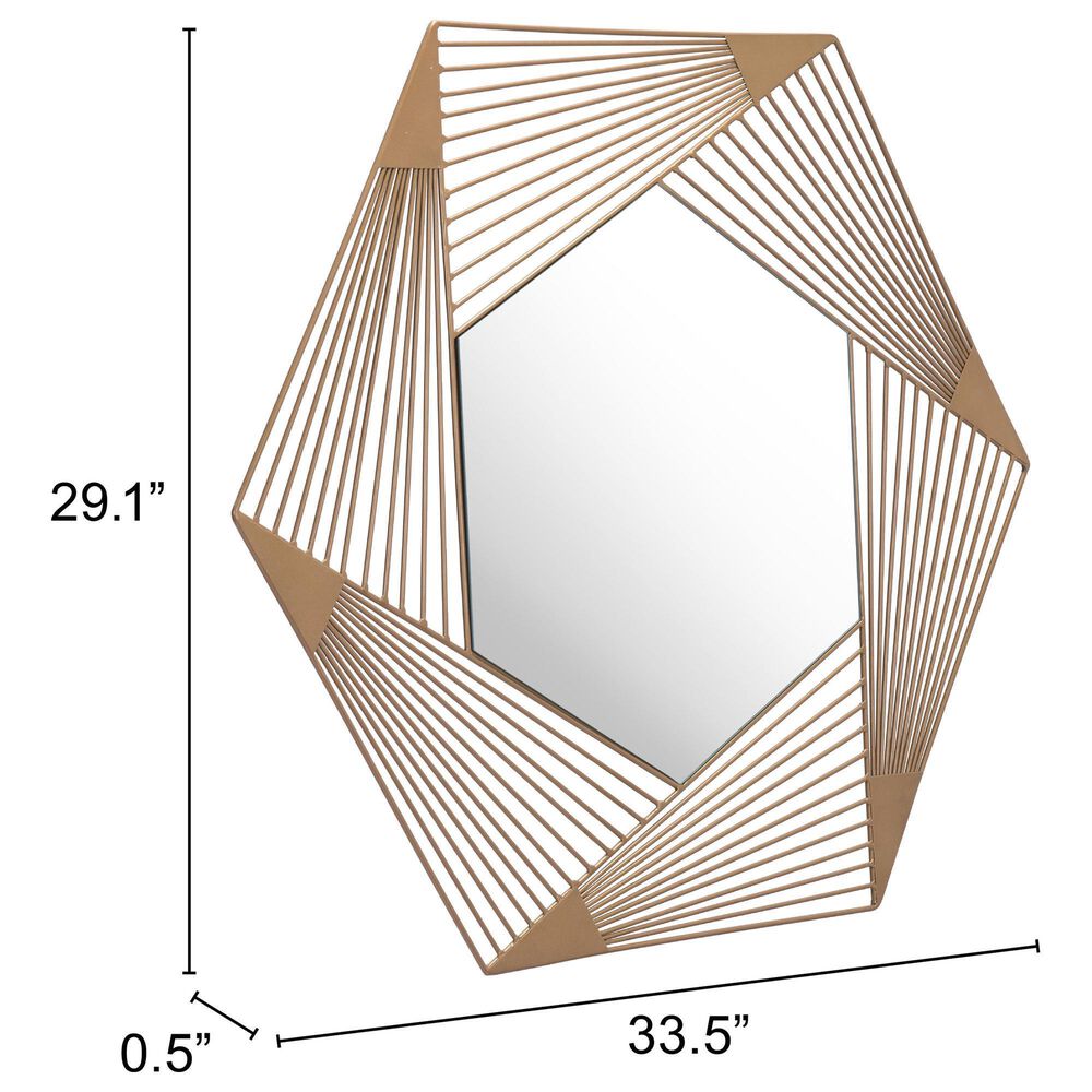 Zuo Modern Aspect Mirror in Gold, , large