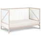 Hearth and Haven Pixie Zen 3-In-1 Convertible Crib in Washed Natural and White, , large