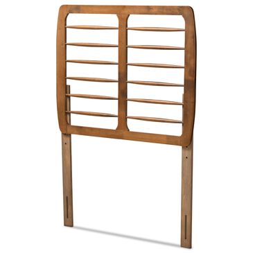Baxton Studio Carolyn Twin Headboard in Ash Walnut, , large