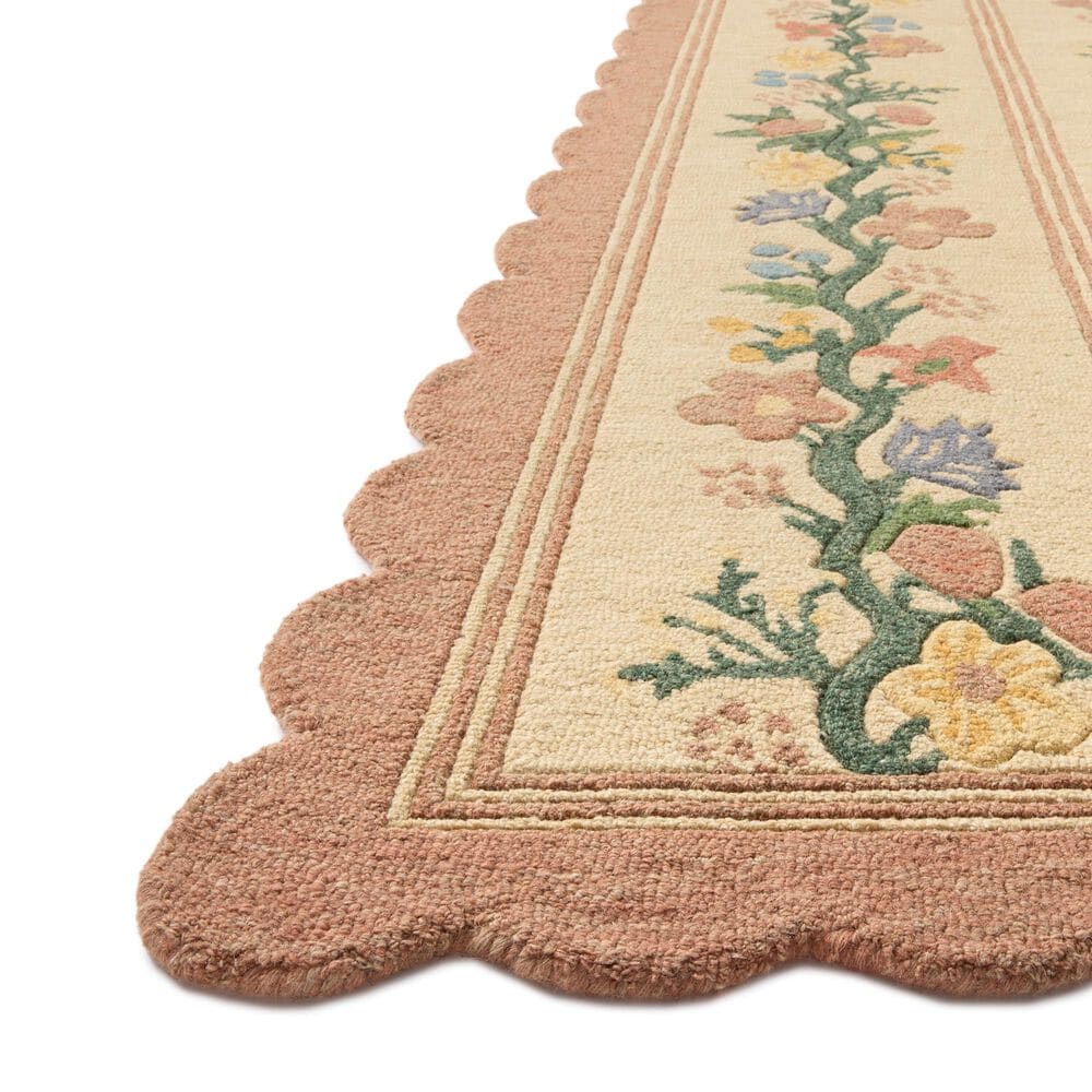 Rifle Paper Co. x Loloi Thistle Blush and Multicolor 7'9" x 9'9" Area Rug, , large