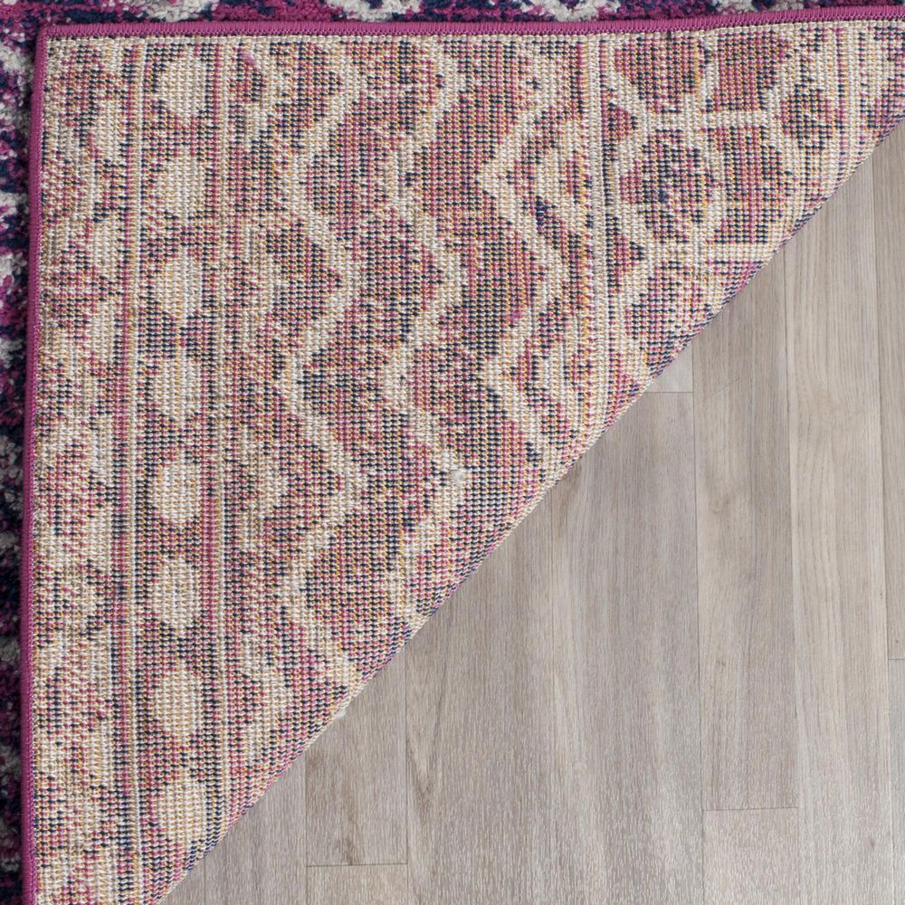 Safavieh Madison MAD606M 5&#39;1&quot; x 7&#39;6&quot; Fuchsia and Navy Area Rug, , large