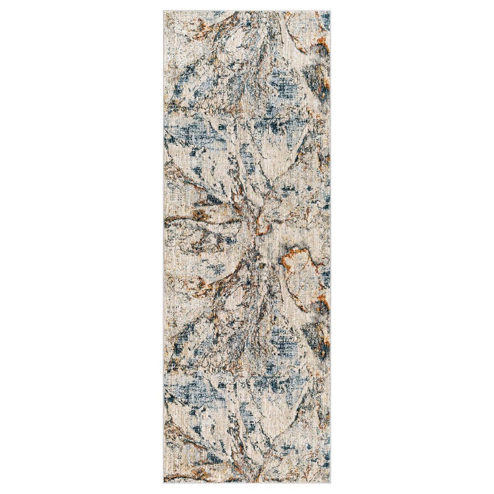 Surya Laila  LAA-2316 2"7" x 7"3" Teal, Orange, Saffron, Gray, Beige and Cream Runner, , large