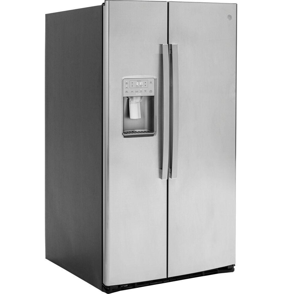 GE Profile 25.3 Cu. Ft. Side-by-Side Refrigerator in Fingerprint Resistant Stainless Steel, , large