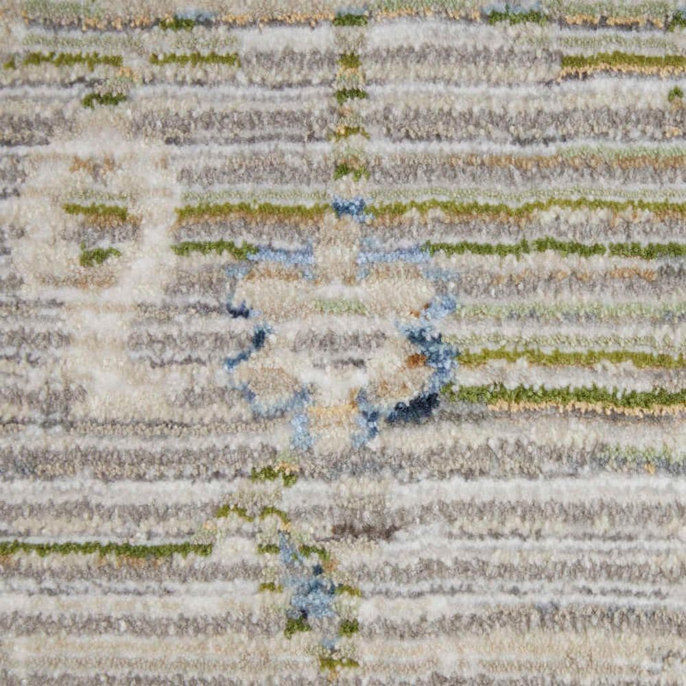 Feizy Melrose 2&#39;6&quot; x 7&#39;3&quot; Ivory and Green Runner, , large