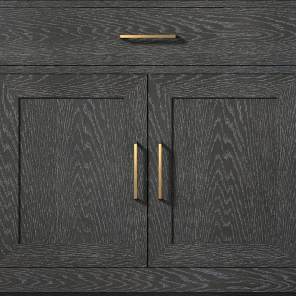 Lexora Home Abbey 36&quot; Single Bathroom Vanity in Black Oak with 2 cm White Cultured Marble Top and Rectangular Sink, , large
