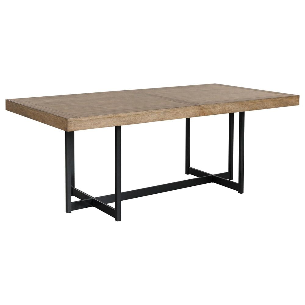 Ashley Tomtyn Dining Table in Light Brown and Gunmetal Gray - Table Only, , large