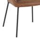 LumiSource Daniella Arm Chair with Camel Faux Leather Cushion in Black (Set of 2), , large