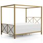Furniture of America Rosadale Queen X-Cross Canopy Bed in Gold, , large