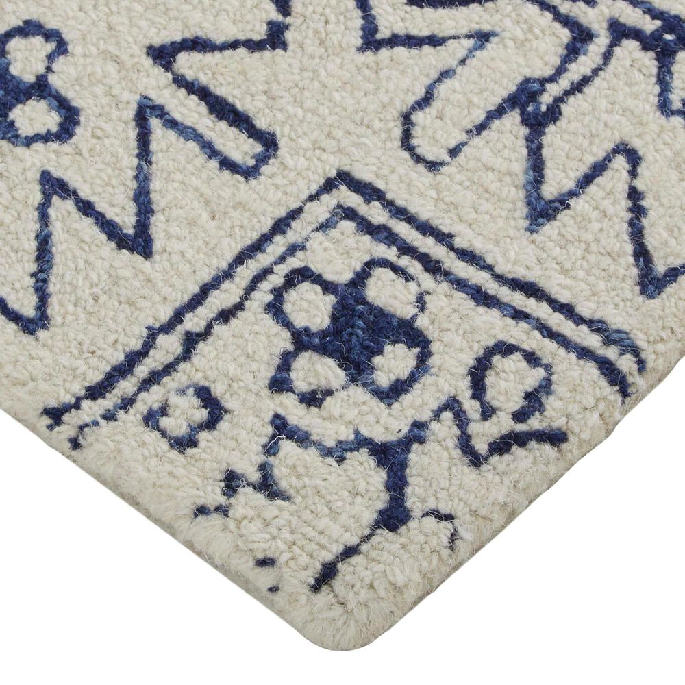 Feizy Belfort 8&#39; x 10&#39; Ivory and Navy Area Rug, , large