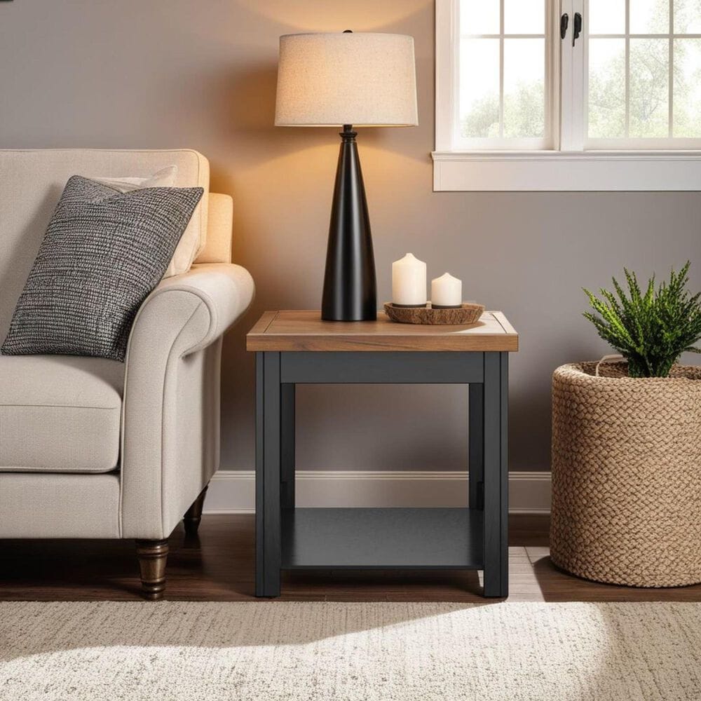Legends Home Essex End Table in Seal Skin and Whiskey, , large