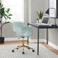 Lumisource Margarite Task Chair with Light Green Fabric Cushion in Gold, , large
