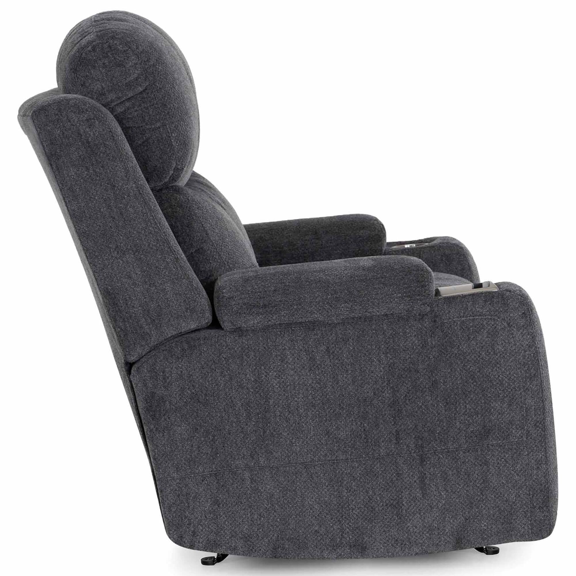 Moore Furniture Arlington Power Rocker Recliner in Seeley Storm
