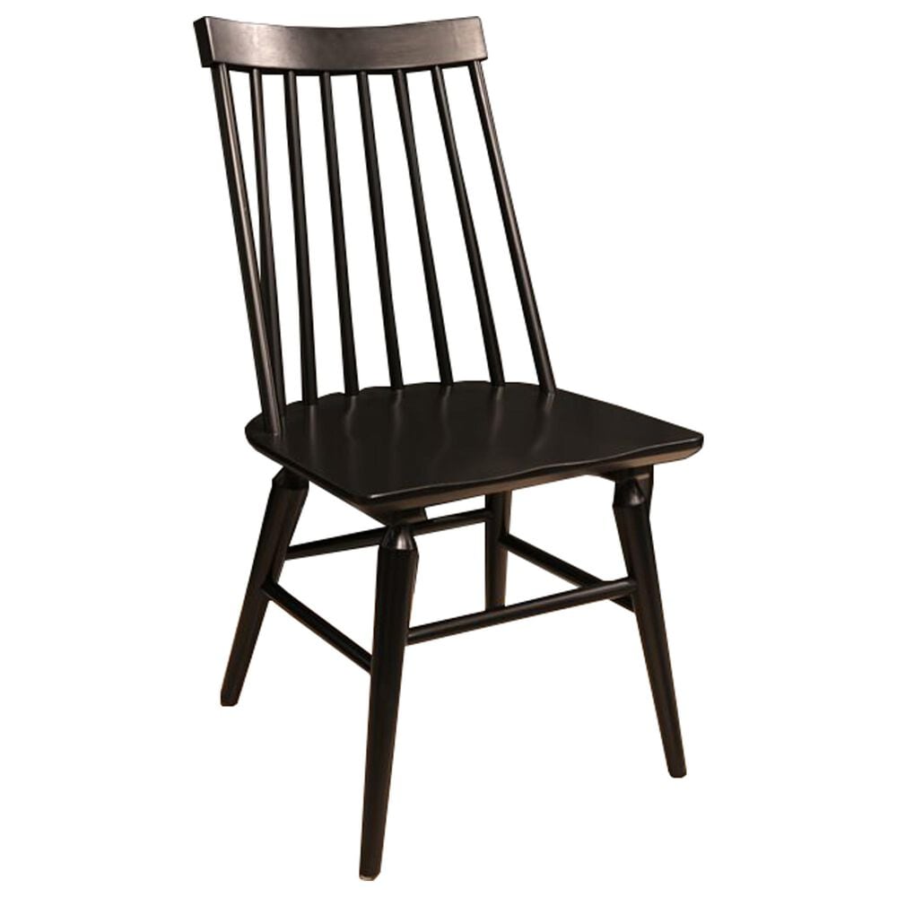 Golden Wave Furniture Charleston Windsor Dining Side Chair in Black, , large