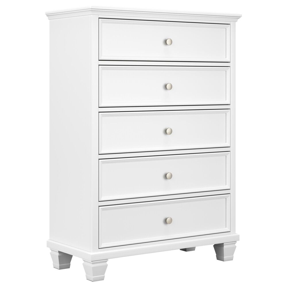 Ashley Fortman 5-Piece Full Bedroom Set in White, , large