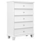 Ashley Fortman 5-Piece Full Bedroom Set in White, , large