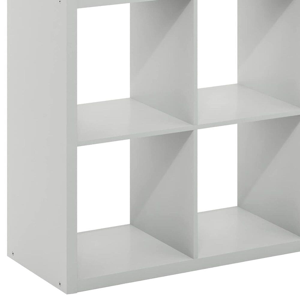 HOMLUX 6-Cube Reversible Open Back Bookshelf in Light Grey, , large