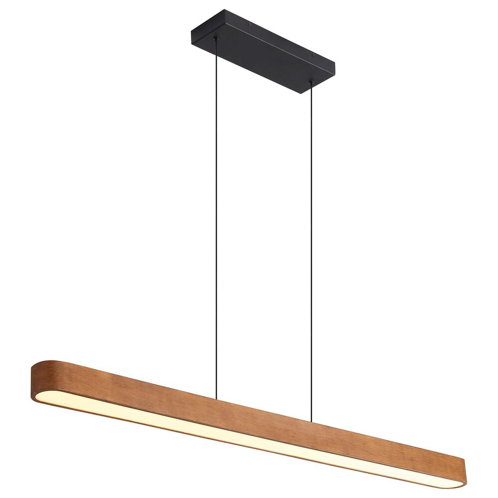 Golden Lighting Silva 1-Light Pendant in Black and Walnut, , large