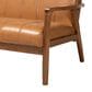 Baxton Studio Nikko Stationary Sofa in Tan, , large