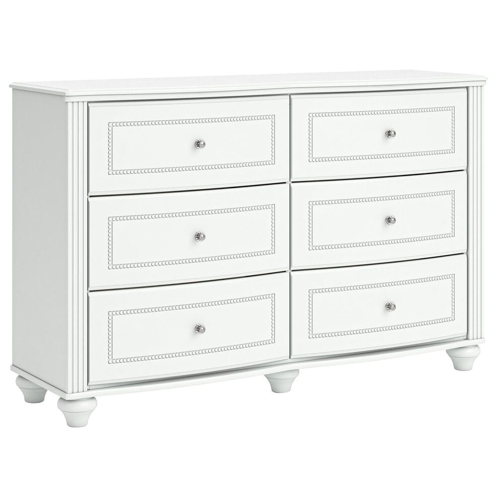 Ashley Kozlani 4-Piece Twin Panel Storage Bedroom Set in Matte White, , large