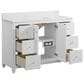 37B Claudine 48" Single Bathroom Vanity in Bright White with Glossy White Composite Stone Top and Backsplash, , large