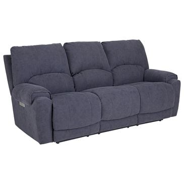 HomeStretch Showtime Power Reclining Sofa with Drop Down Table in Graphite, , large