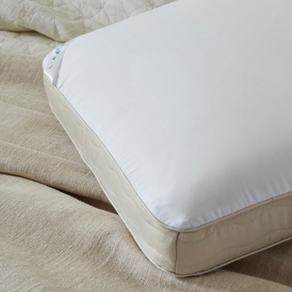 Isotonic Hybrid Bliss Memory Foam Gusset Queen Pillow in White, , large