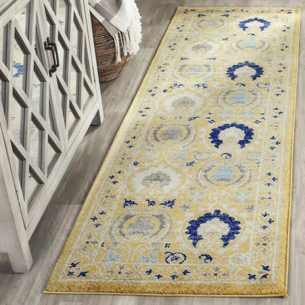 Safavieh Evoke EVK251B 2&#39;2&quot; x 7&#39; Gold and Ivory Runner, , large