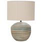 Teak Interiors Await Stoneware Table Lamp in Sand, , large
