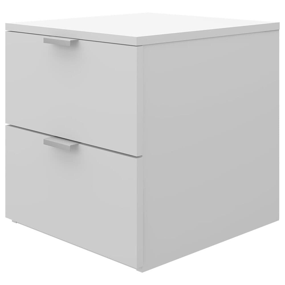 The Monday Company Delma 2-Drawer Nightstand in Matte White &#40;Set of 2&#41;, , large