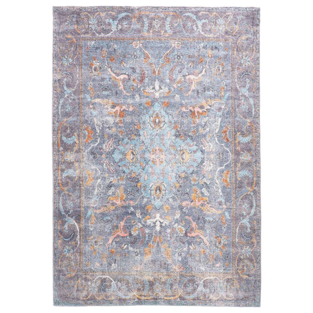 Feizy Percy 4" x 6" Blue and Multicolor Area Rug, , large