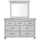 Ashley Kanwyn 4 Piece King Bedroom Set in Distressed Whitewash, , large