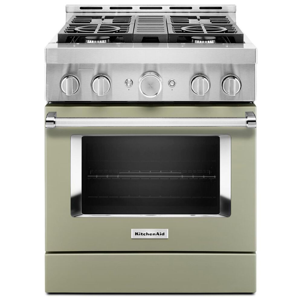 KitchenAid 4.1 Cu. Ft. Freestanding Gas Range with True Convection in Avocado Cream, , large