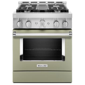 KitchenAid 4.1 Cu. Ft. Freestanding Gas Range with True Convection in Avocado Cream, , large